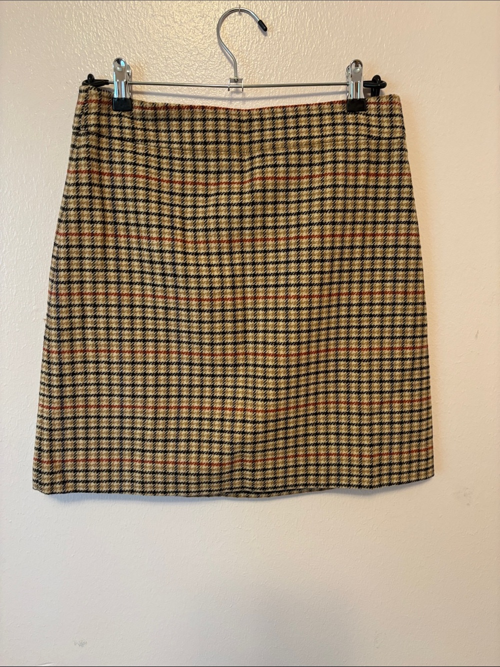 JCrew factory wool checkered mini skirt